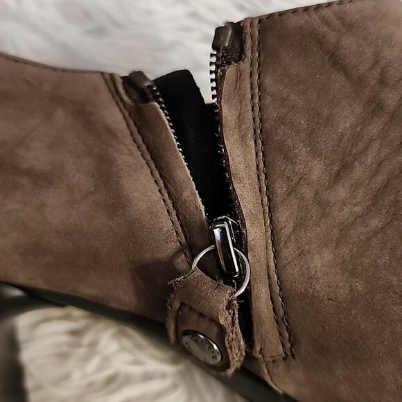 GEOX RESPIRA ANNYA SHORT BOOTIES TAUPE WOMENS 39.5 - Picture 6 of 16